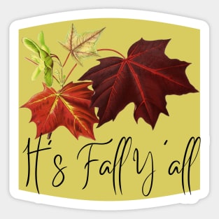 It's Fall Y'all Funny Autumn Fall Thanksgiving Sticker